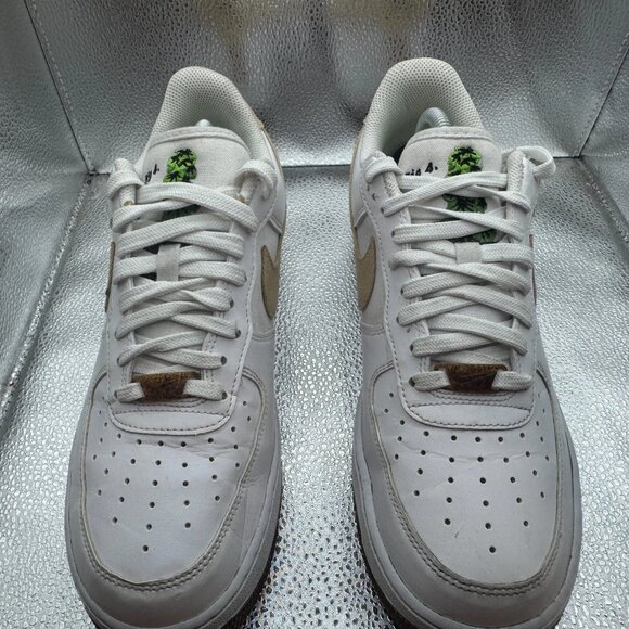 Size 9 Nike Air Force 1 Low Rhubarb Mens White Athletic Sneaker CZ0338-101 - Picture 5 of 12